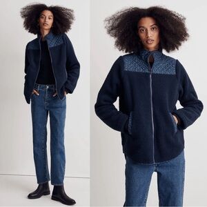 Madewell (Re)sourced Sherpa Zip-Front Jacket Women’s Size Small